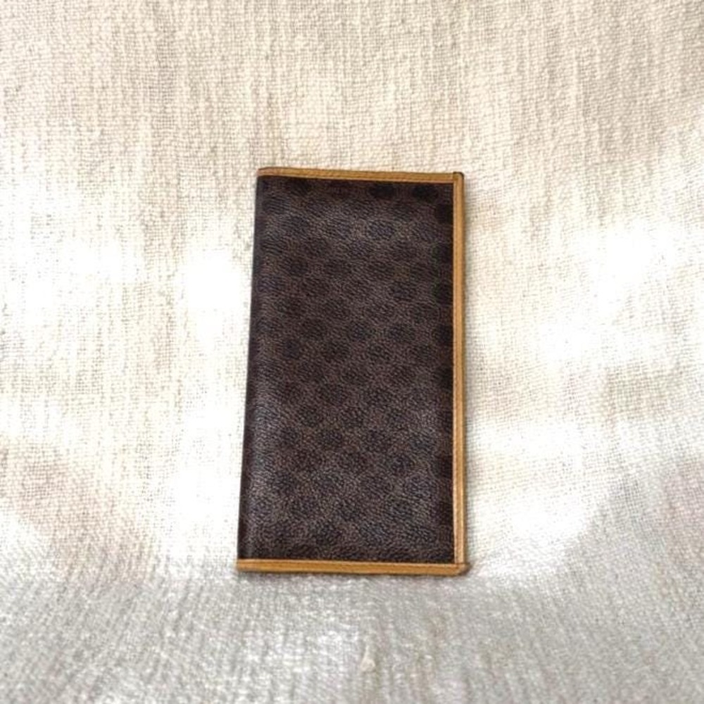 Vintage‎ Celine Macadam Coated Canvas Passport Continental Wallet Made in Italy